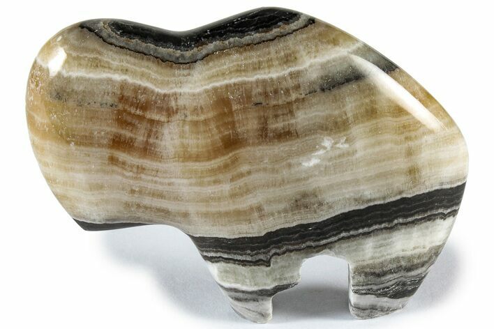 Polished Banded Yavapai Travertine Bison - Arizona #308687